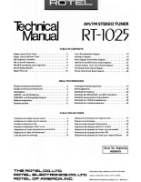 Rotel RT-1025 - Technical manual 